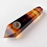 Yellow Fluorite Crystal Pipe